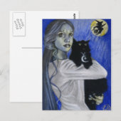 Carte postale Hallow's Eve Witch Cat (Devant / Derrière)