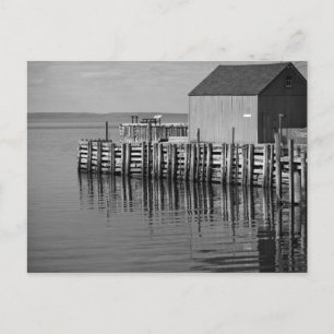 Carte postale Hall's Harbour Wharf (B&W)