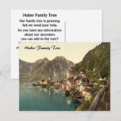 Carte Postale Hallstatt, Autriche arbre généalogique (Devant / Derrière)