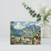 Carte Postale Hallstatt, Autriche Vintage voyage (Debout devant)