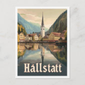 Carte Postale Hallstatt Autriche Vintage voyage d'art (Devant)