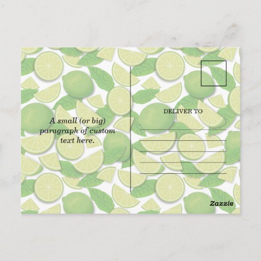 Carte Postale Halte Lime (Dos)