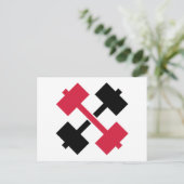 Carte Postale Haltères croisés (Debout devant)