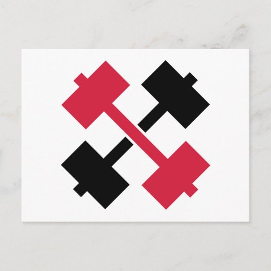 Carte Postale Haltères croisés (Devant)