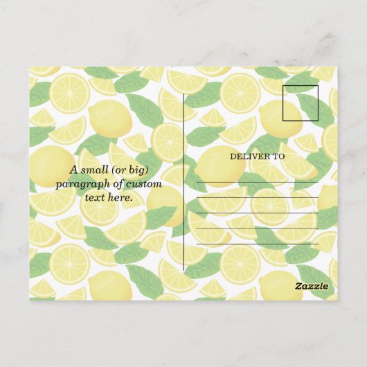 Carte Postale Halve Lemon (Dos)