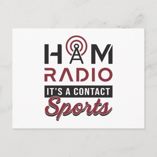 Carte Postale HAM Radio Opérateur Code amateur Antenne Idée cade (Devant)