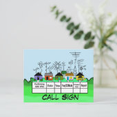 Carte Postale Ham Radio Street QSL Card Personnaliser It! (Debout devant)