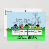 Carte Postale Ham Radio Street QSL Card Personnaliser It! (Devant / Derrière)