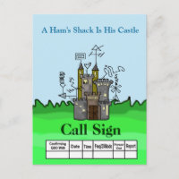 Ham Shack Castle Ham Radio QSL Card Personnaliser