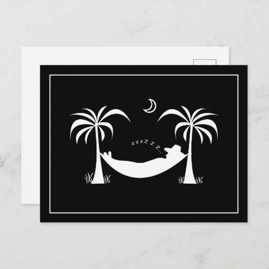 Carte Postale Hamac à neige (Devant / Derrière)