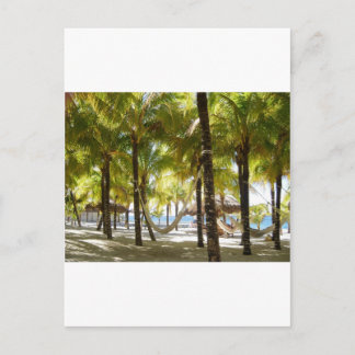 Carte Postale Hamac et palmiers