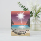 Carte Postale Hamac sur la plage Sunny Sky Zen (Debout devant)
