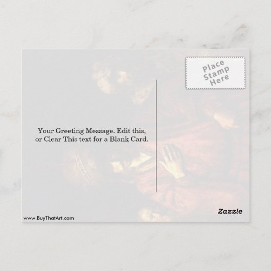 Carte Postale Haman Mécontent De Rembrandt Harmenszoon Van Rijn (Dos)