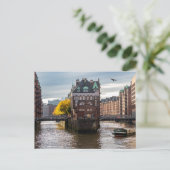 Carte Postale Hambourg, Allemagne Anciens bâtiments sur le canal (Debout devant)