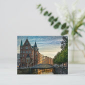 Carte Postale Hambourg, Allemagne, City View (Debout devant)