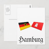 Carte Postale Hambourg (Allemagne) Drapeaux (Devant / Derrière)