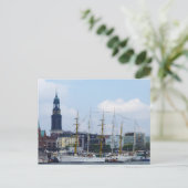 Carte Postale Hambourg Harbor Port Michel Allemagne (Debout devant)