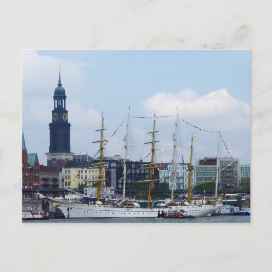 Carte Postale Hambourg Harbor Port Michel Allemagne (Devant)