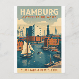 Carte Postale HAMBURG — Porte du Monde