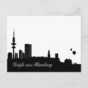 Carte Postale HAMBURG Skyline - Postkarte / Grußkarte