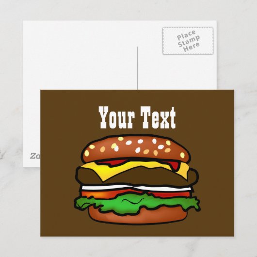 Carte postale Hamburger (Devant / Derrière)