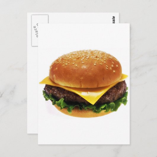 Carte Postale hamburger (Devant / Derrière)
