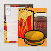 Carte Postale Hamburger (Devant / Derrière)