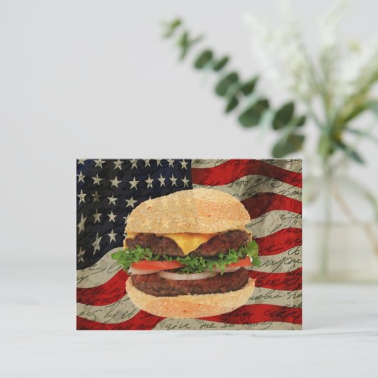 Carte Postale Hamburger (Debout devant)