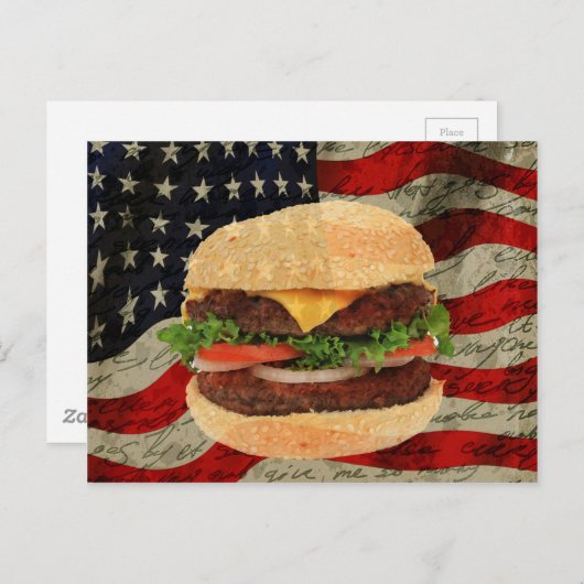 Carte Postale Hamburger (Devant / Derrière)