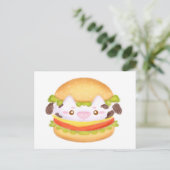 Carte Postale Hamburger de vache adorable (Debout devant)