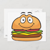 Carte Postale Hamburger Emoji (Devant / Derrière)