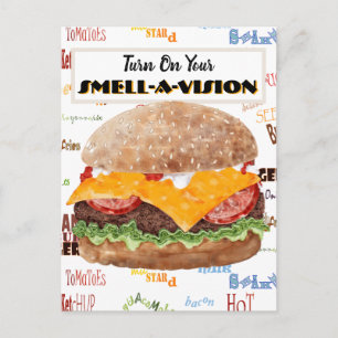 Carte Postale Hamburger Funny Restauration rapide