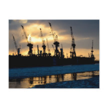 Hamburger Hafen Sonnenuntergang - Hambourg