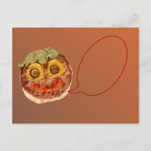 Carte Postale Hamburger heureux