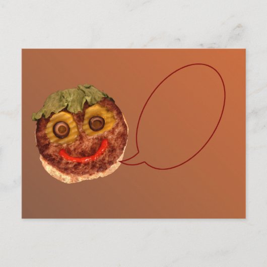 Carte Postale Hamburger heureux (Devant)