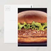 Carte Postale Hamburger juteux (Devant / Derrière)