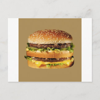 Carte Postale hamburger sur tan