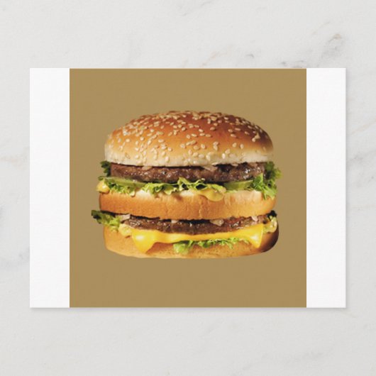 Carte Postale hamburger sur tan (Devant)