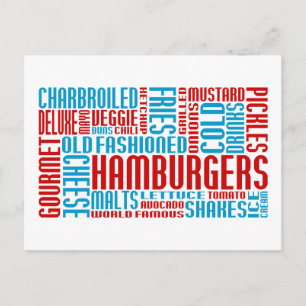 Carte Postale hamburgers chitChat
