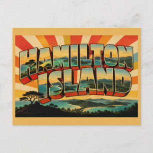 Carte Postale Hamilton Island Queensland Art de voyage vintage