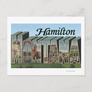 Carte Postale Hamilton, Montana - Scènes de grandes lettres