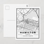 Carte Postale Hamilton Ontario Canada Travel City Map Poster (Devant / Derrière)