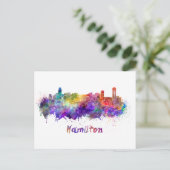 Carte Postale Hamilton skyline in watercolor (Debout devant)