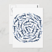 Carte Postale hammerhai requin marteau plongée sous-marine (Devant / Derrière)