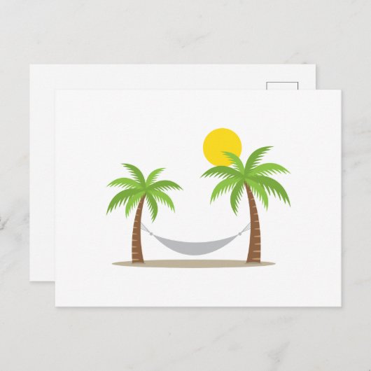 Carte Postale Hammock & Palms (Devant / Derrière)