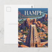 Carte Postale Hampi Inde (Devant / Derrière)