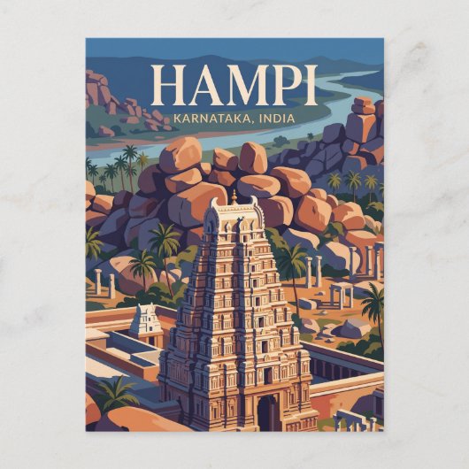 Carte Postale Hampi Inde (Devant)