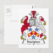 Carte Postale Hampton Family Crest (Devant / Derrière)