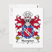 Carte Postale Hampton Family Crest (Devant / Derrière)
