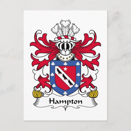 Carte Postale Hampton Family Crest (Devant)